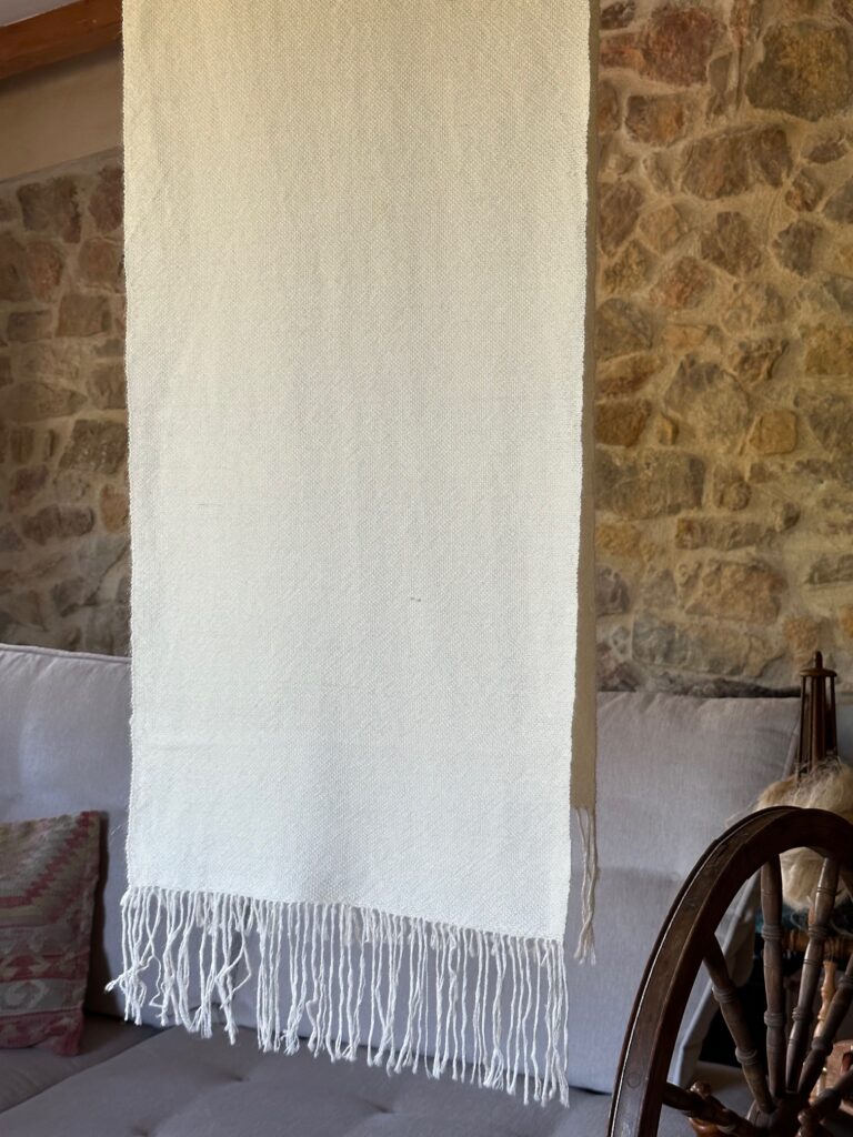 Étole en cachemire tissée main